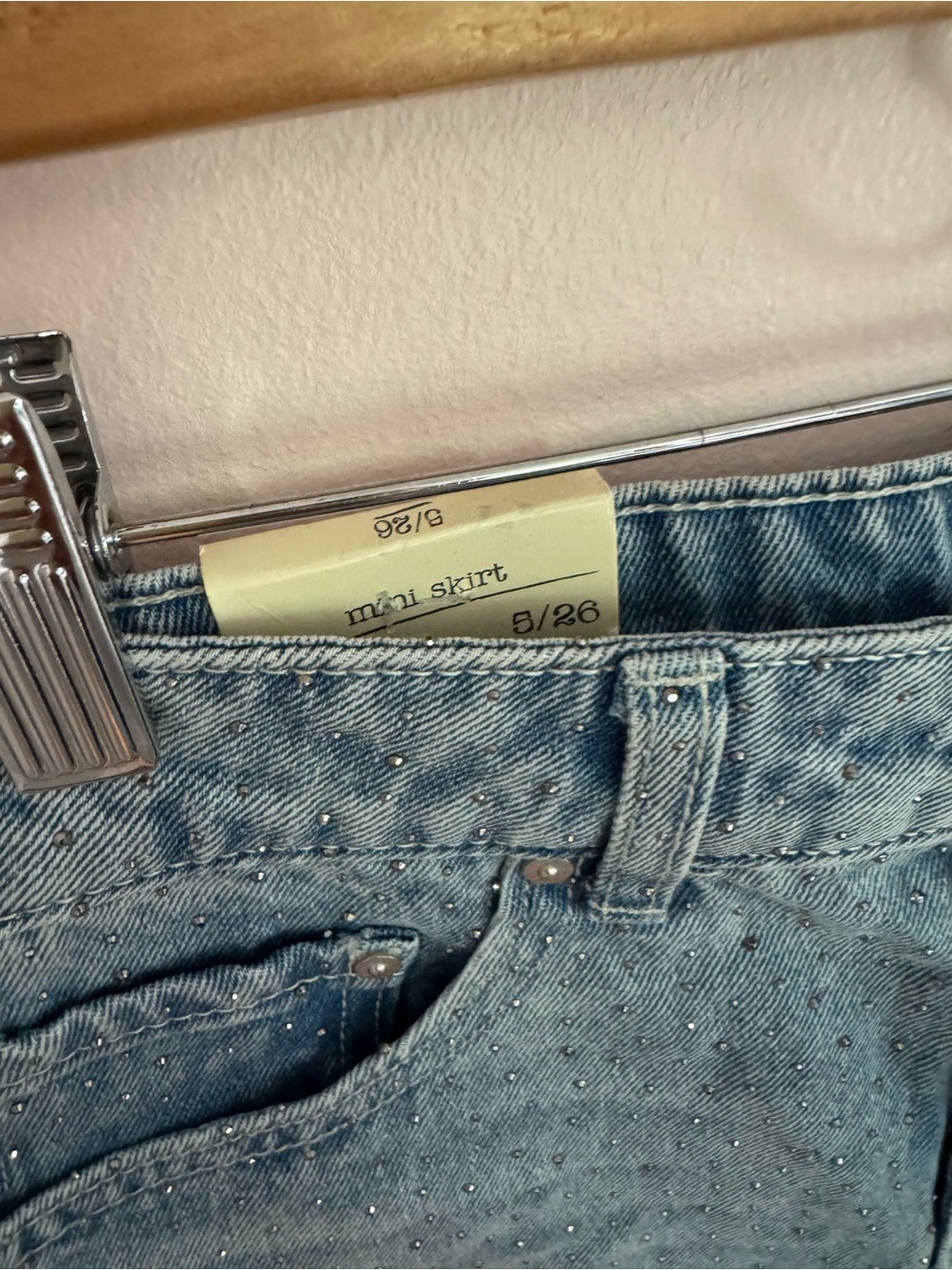 Denim Mini Skirt in Light Blue - Classic Casual - Picture 3 of 4
